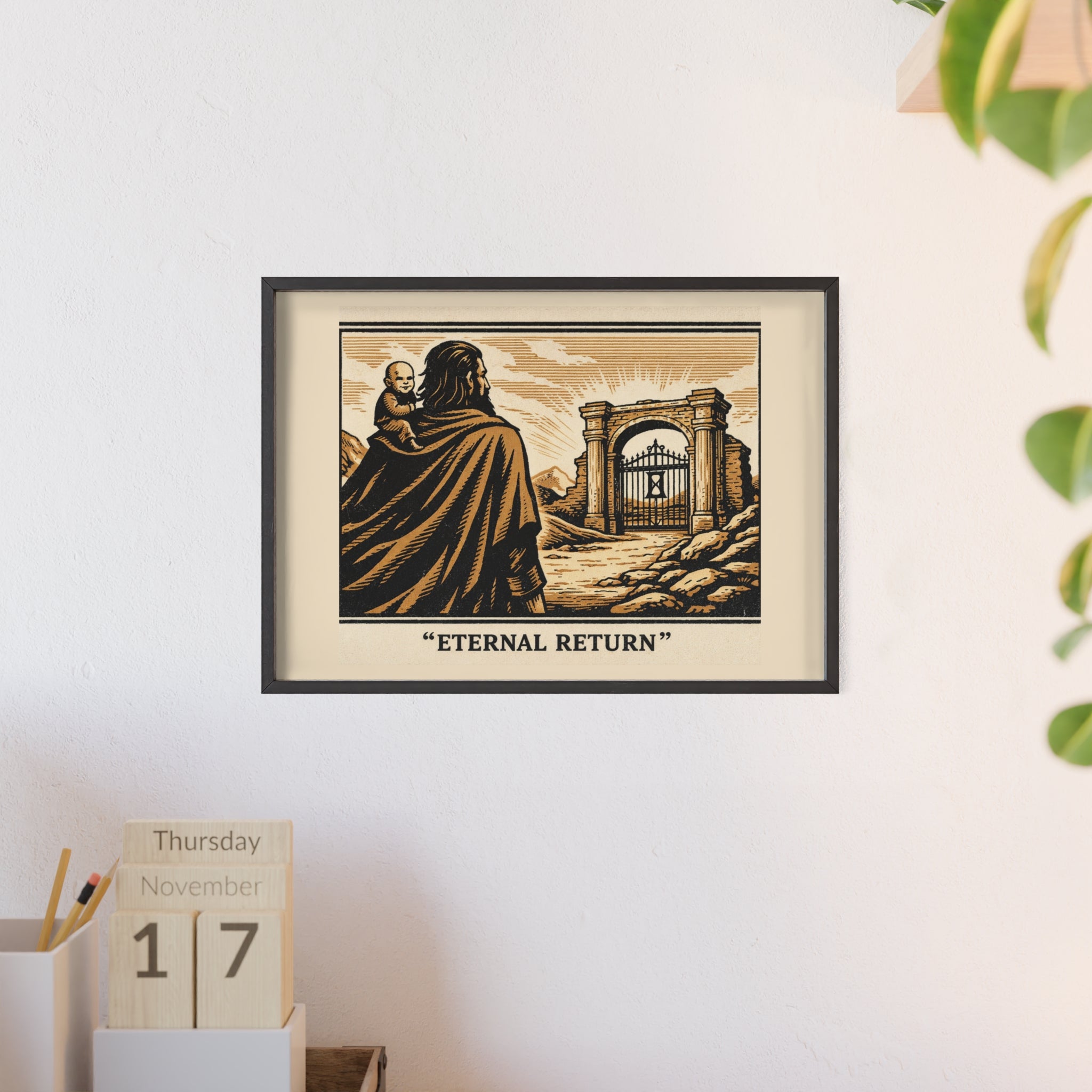 Eternal Return Philosophy Poster — Framed Wooden Wall Art