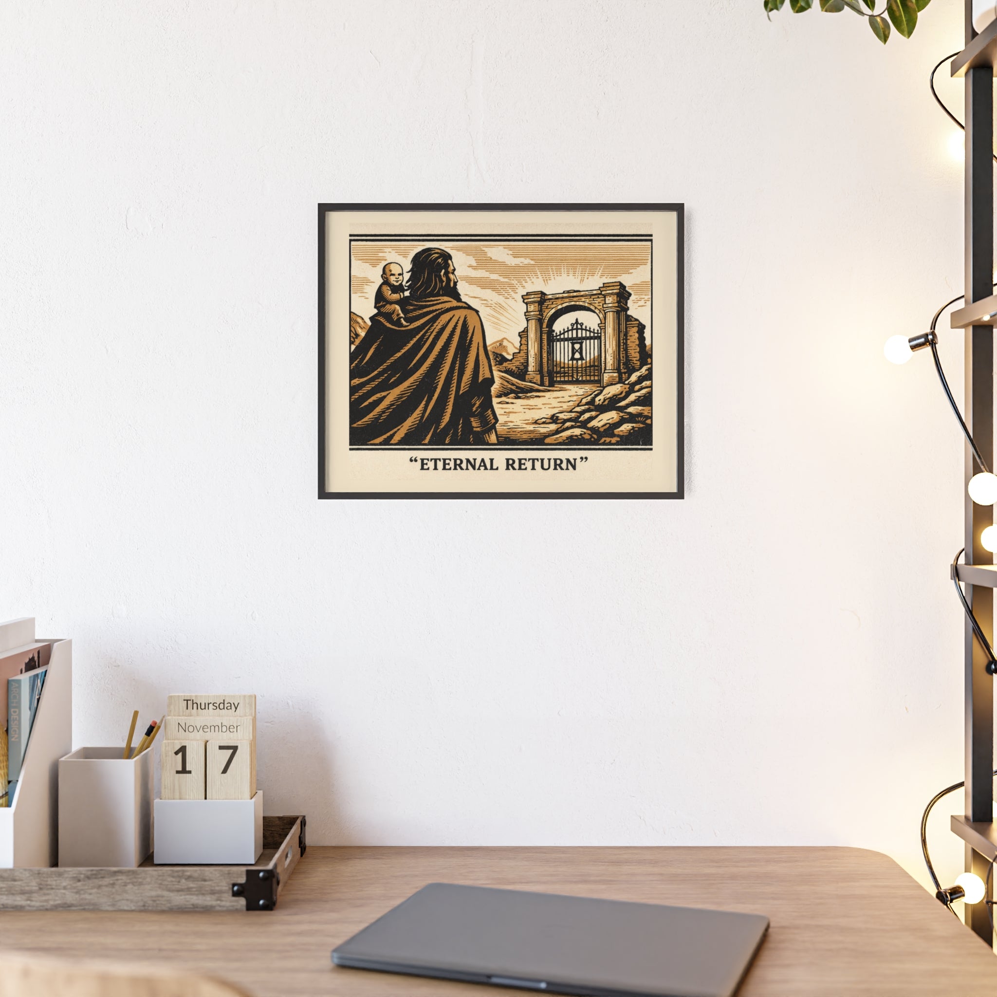 Eternal Return Philosophy Poster — Framed Wooden Wall Art