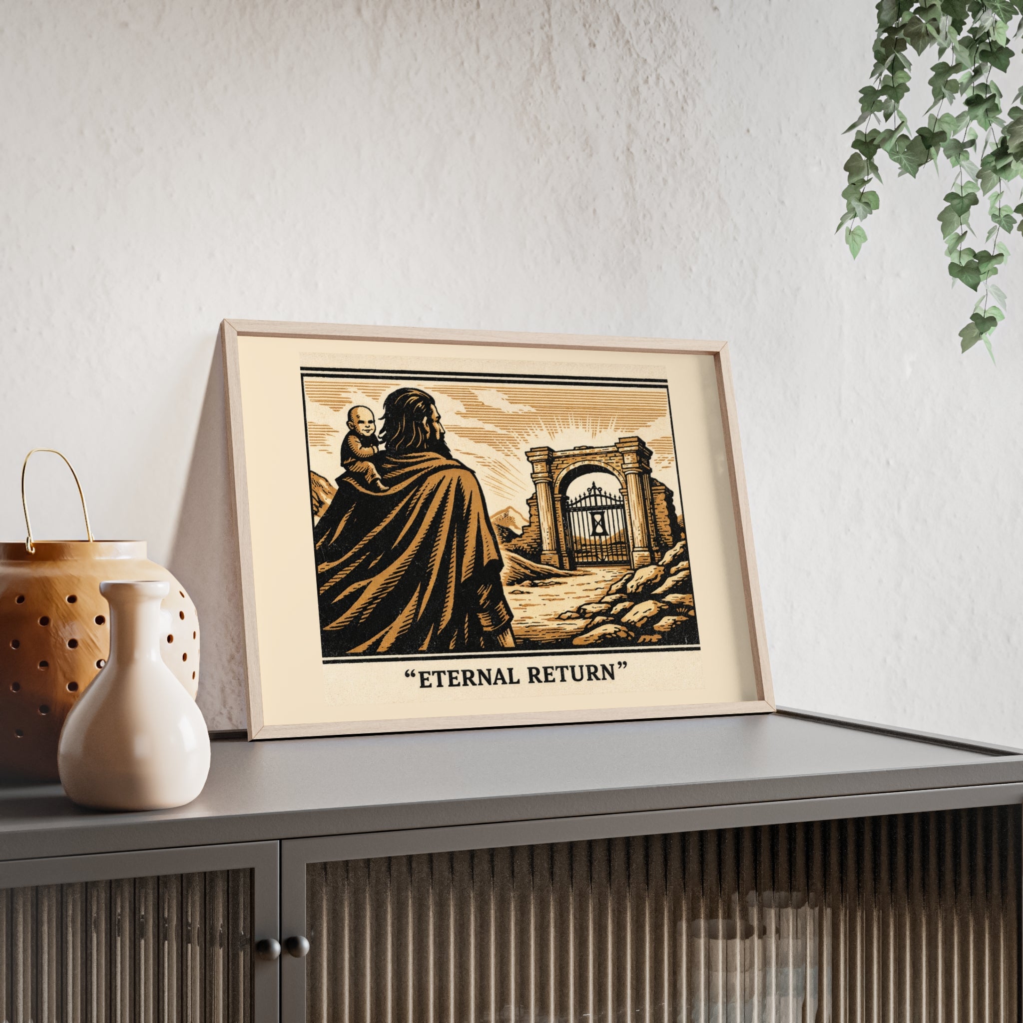 Eternal Return Philosophy Poster — Framed Wooden Wall Art