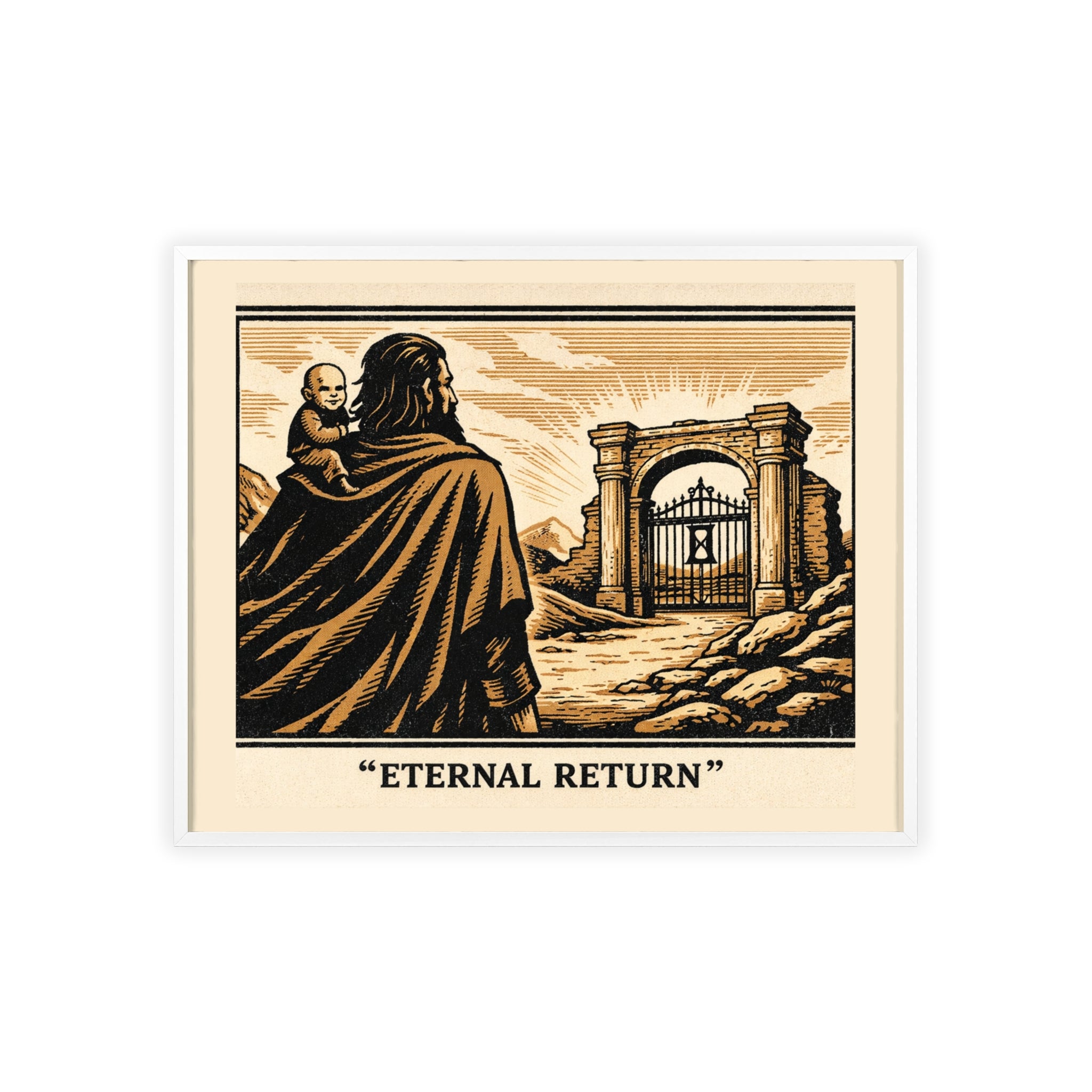 Eternal Return Philosophy Poster — Framed Wooden Wall Art