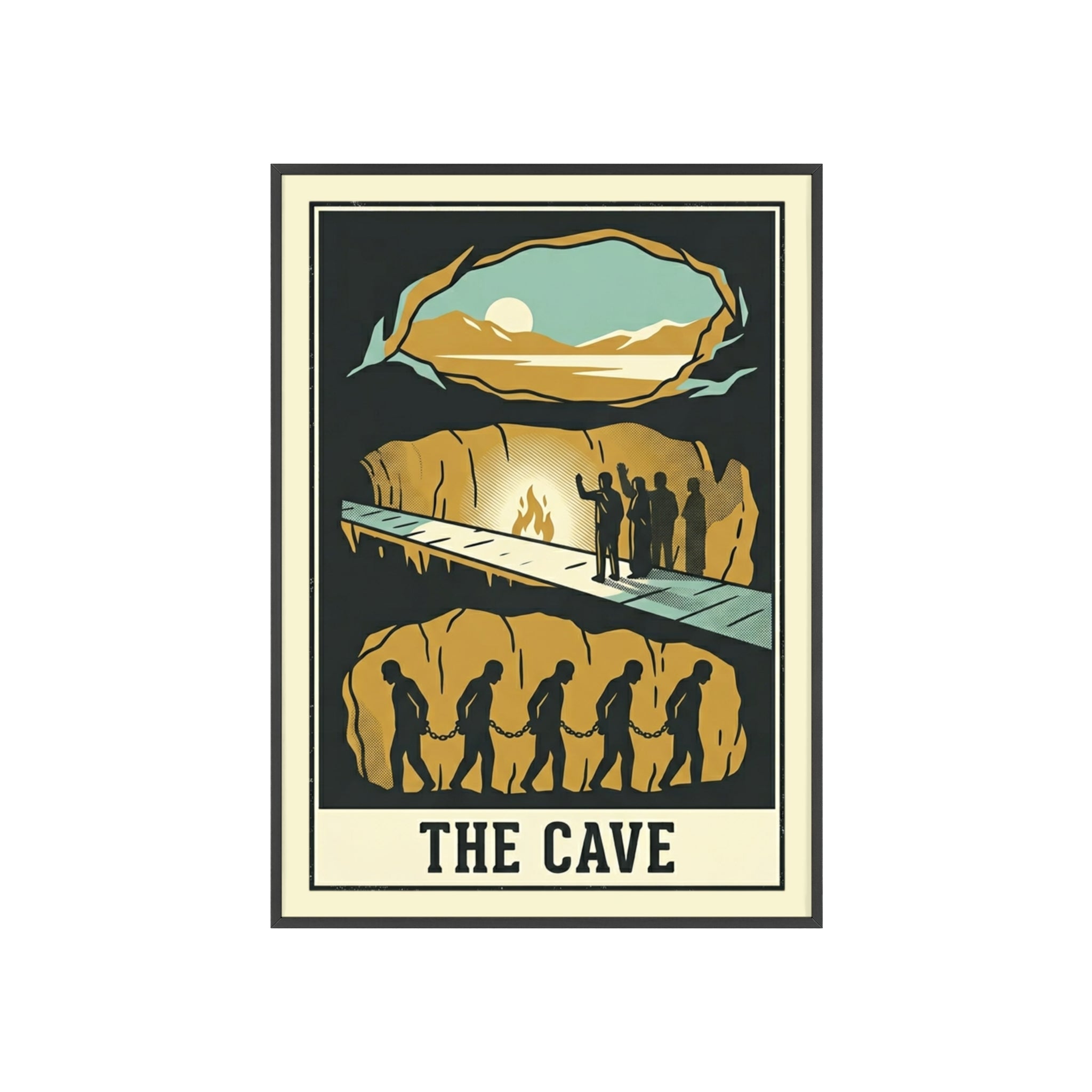 The Cave Framed Art Poster — Vintage Adventure Wall Print