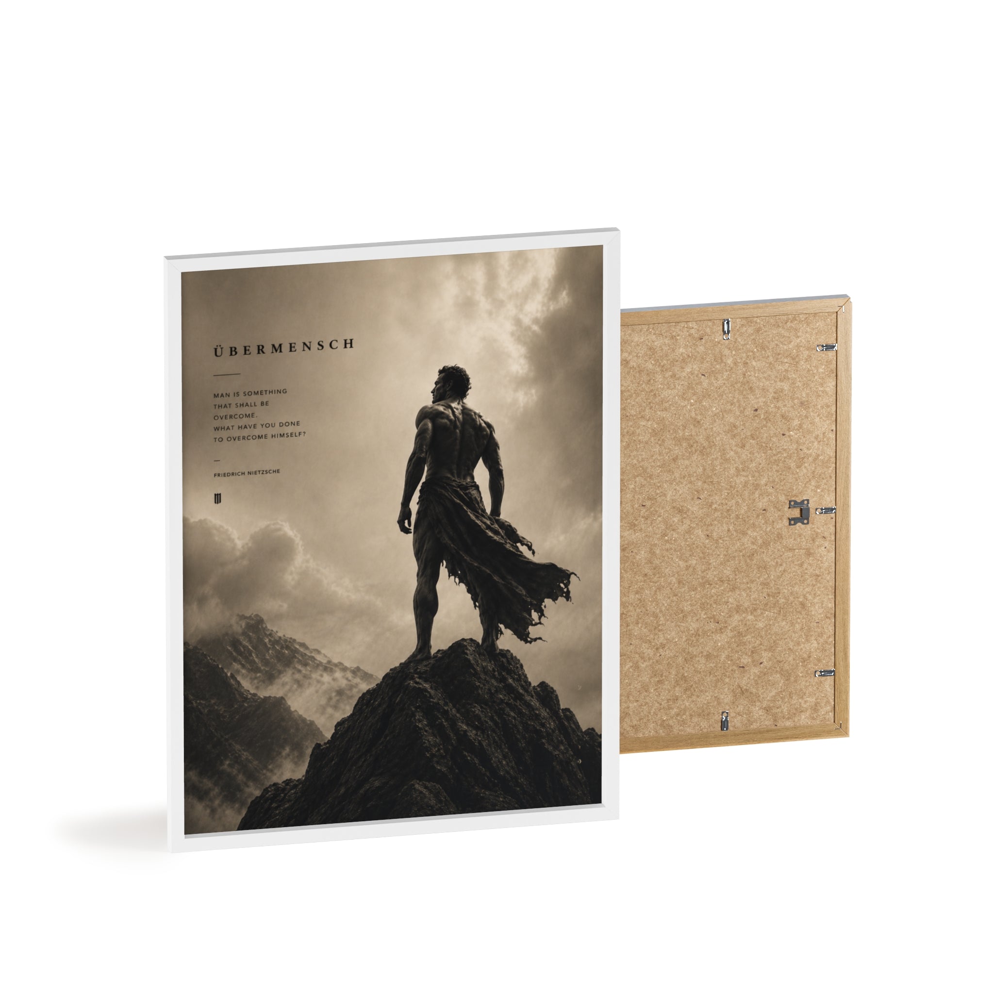 Nietzsche Übermensch Poster with Wooden Frame