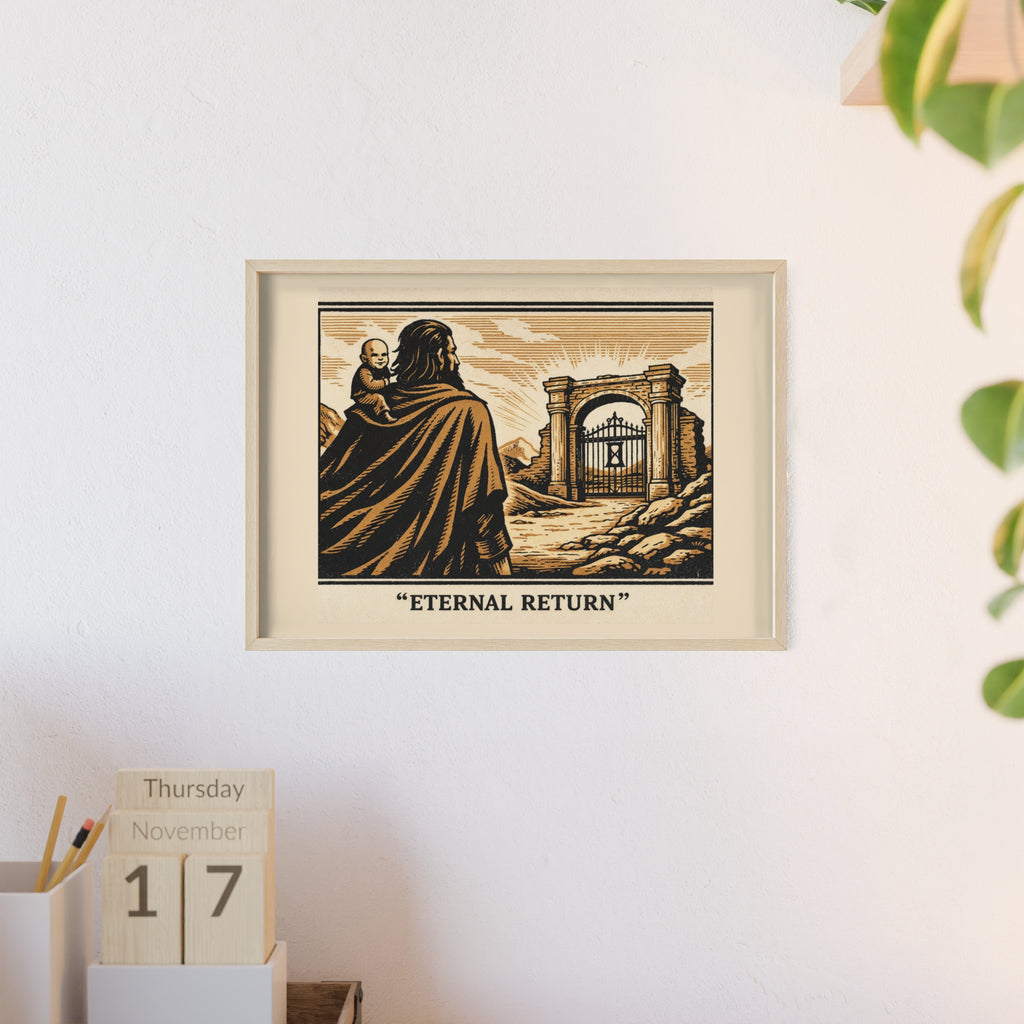 Eternal Return Philosophy Poster — Framed Wooden Wall Art