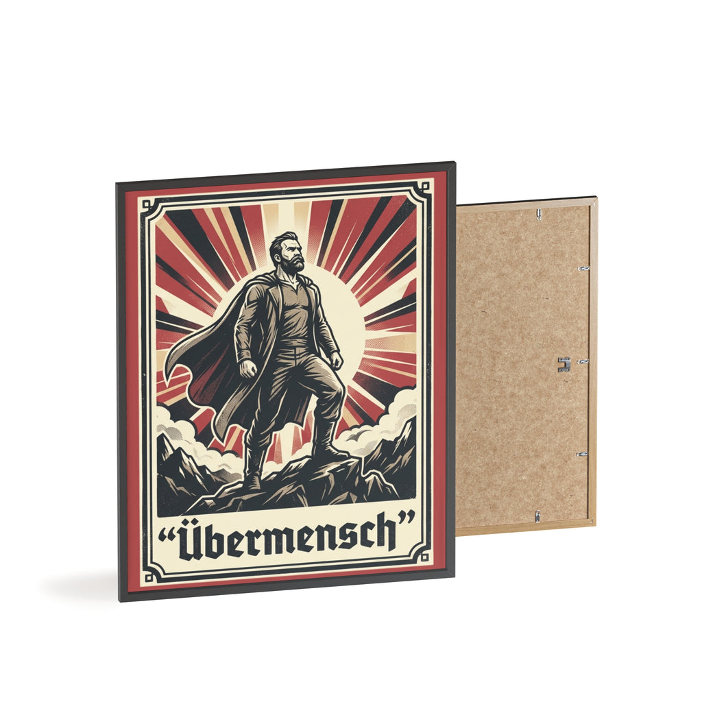 Nietzsche Übermensch Poster with Wooden Frame