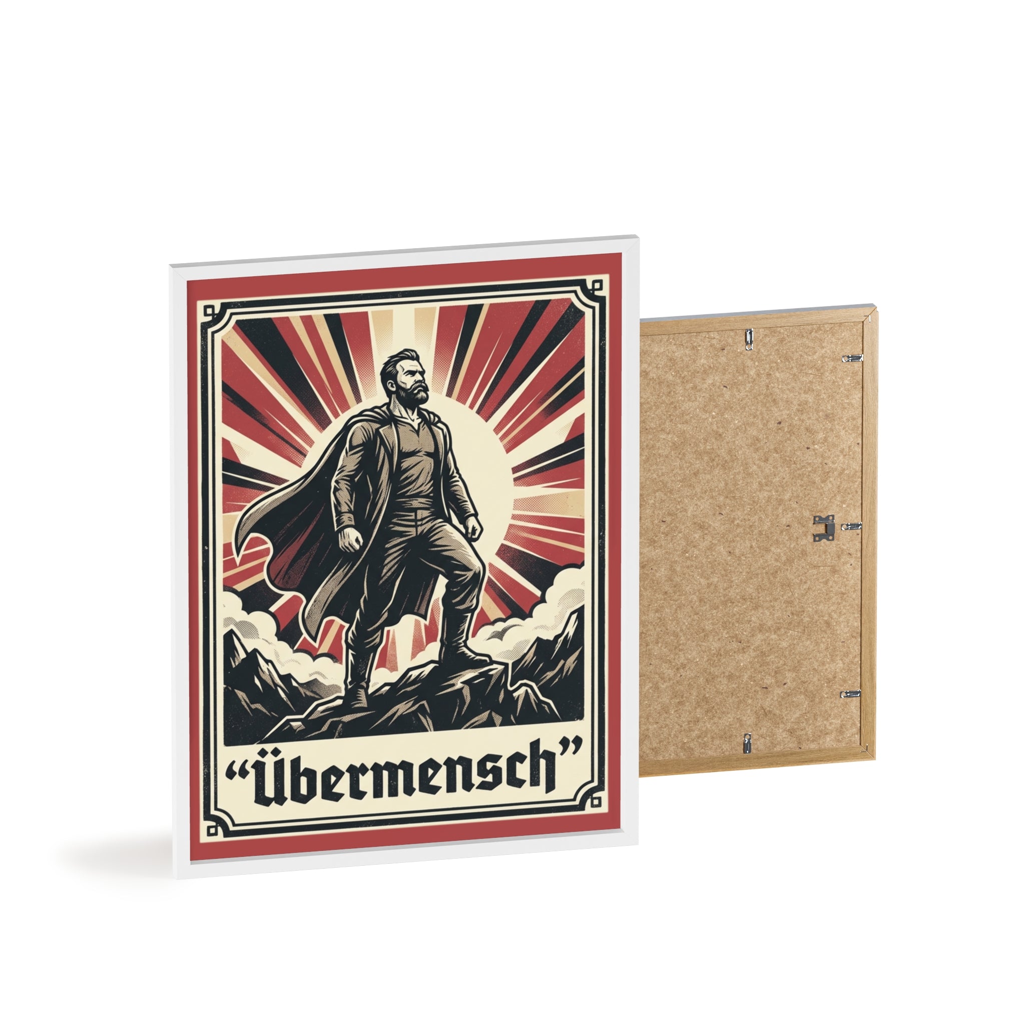 Nietzsche Übermensch Poster with Wooden Frame