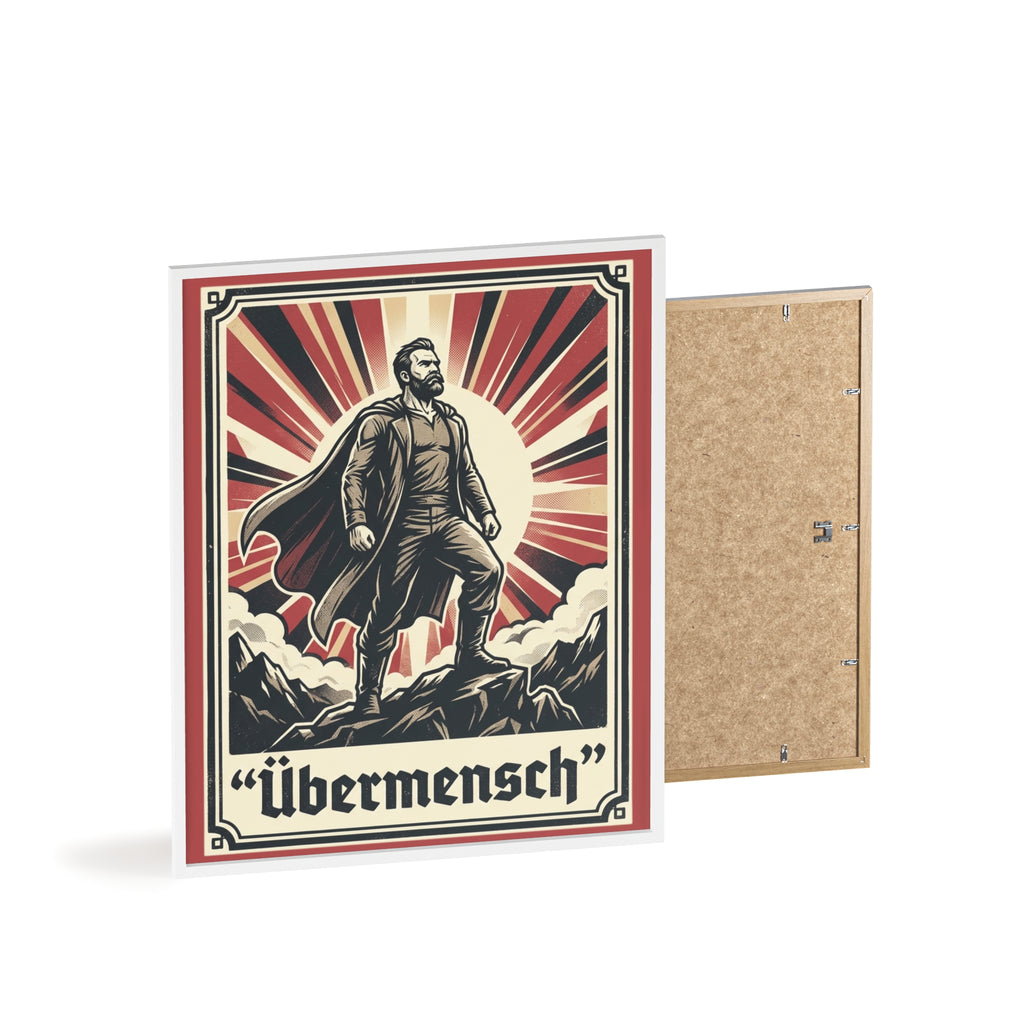Nietzsche Übermensch Poster with Wooden Frame