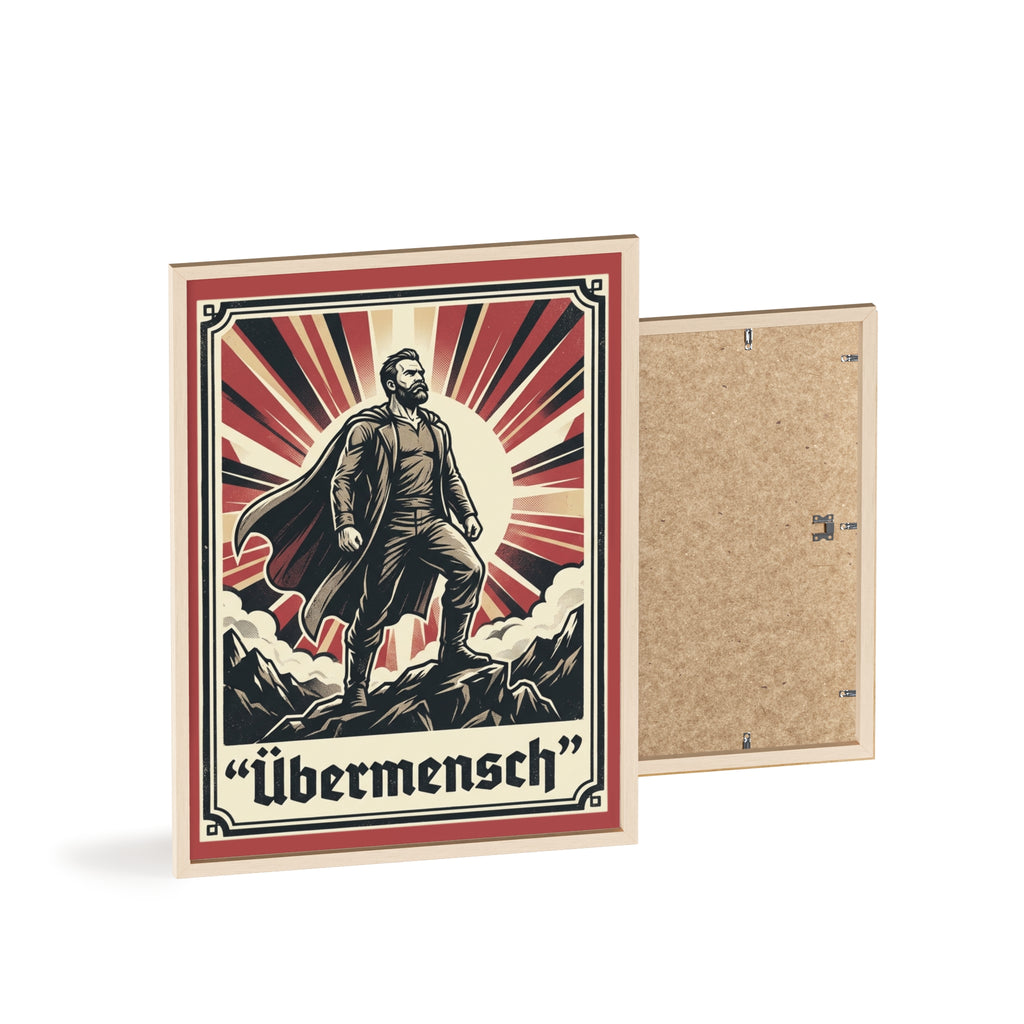 Nietzsche Übermensch Poster with Wooden Frame