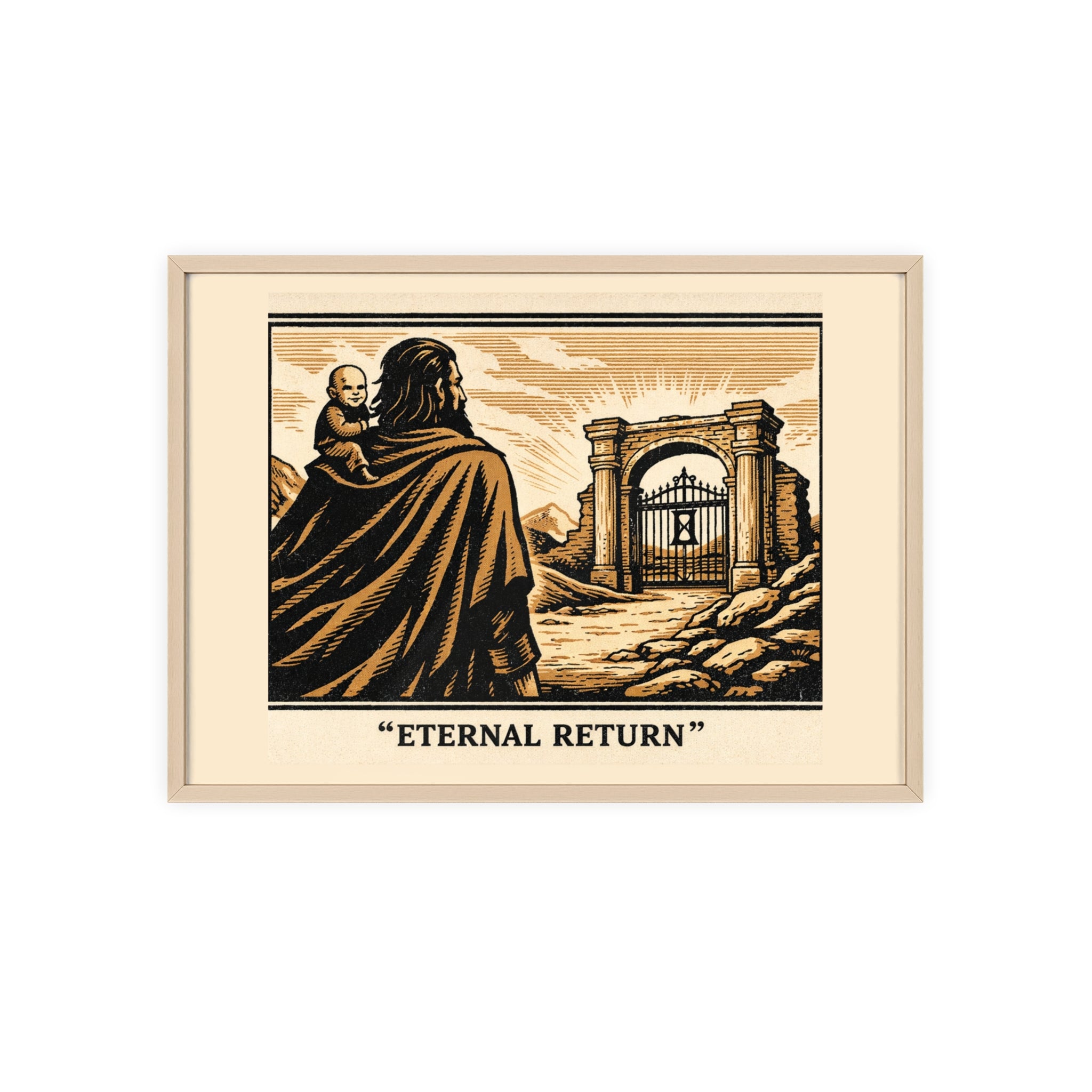 Eternal Return Philosophy Poster — Framed Wooden Wall Art