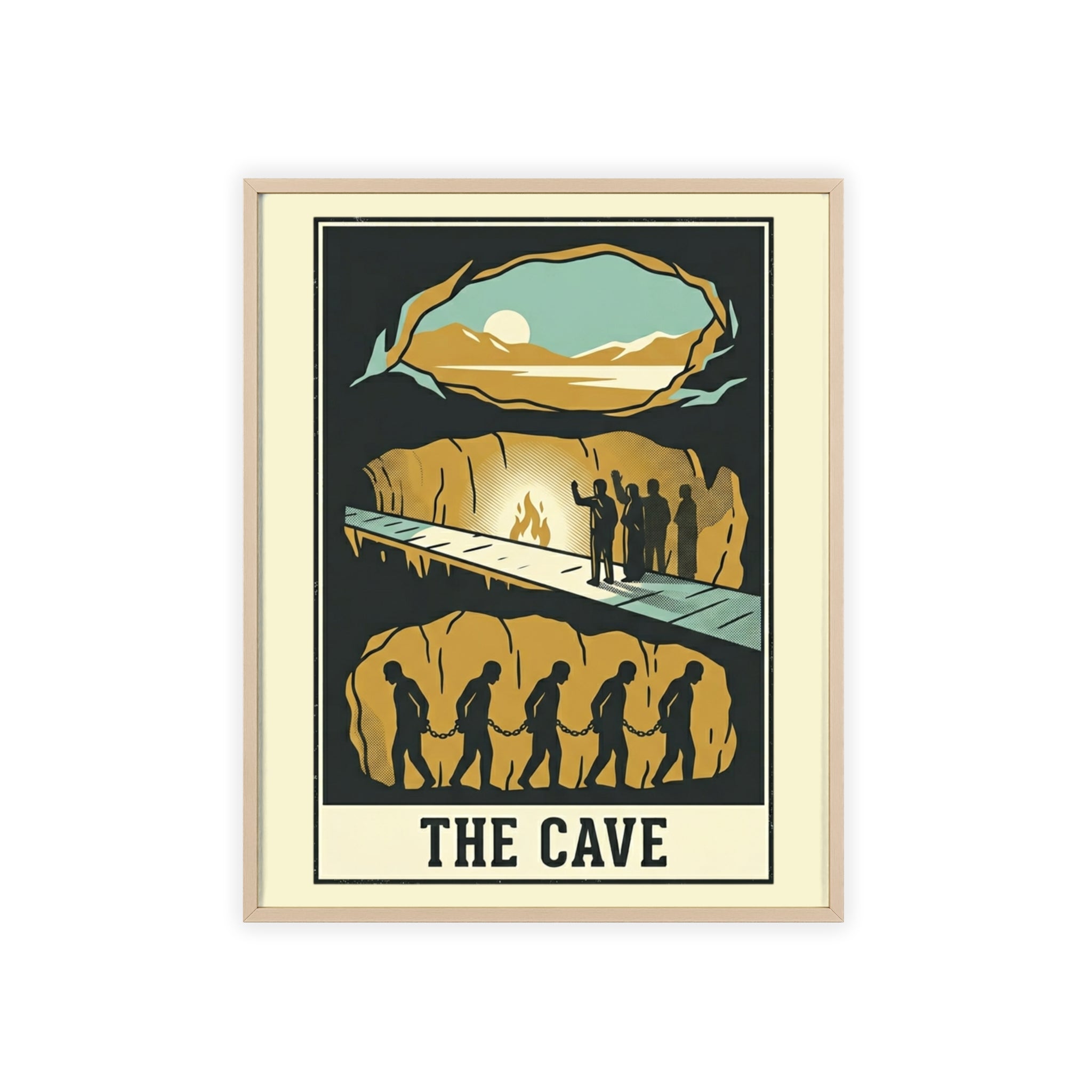 The Cave Framed Art Poster — Vintage Adventure Wall Print