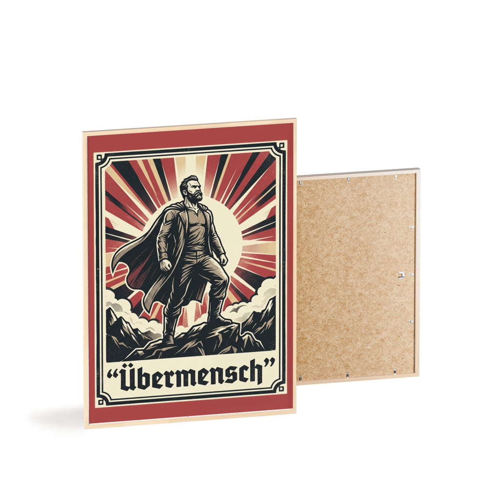 Nietzsche Übermensch Poster with Wooden Frame