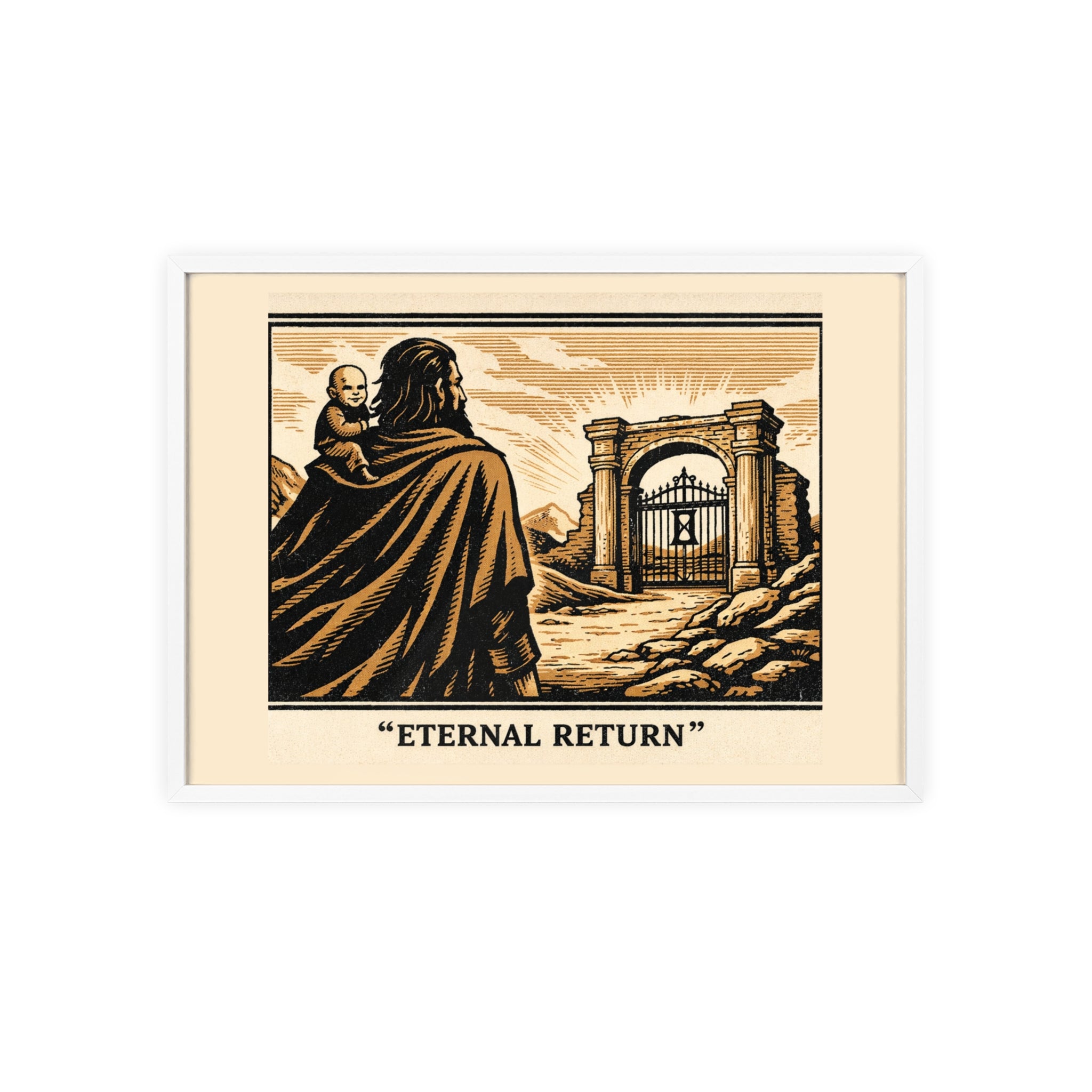 Eternal Return Philosophy Poster — Framed Wooden Wall Art