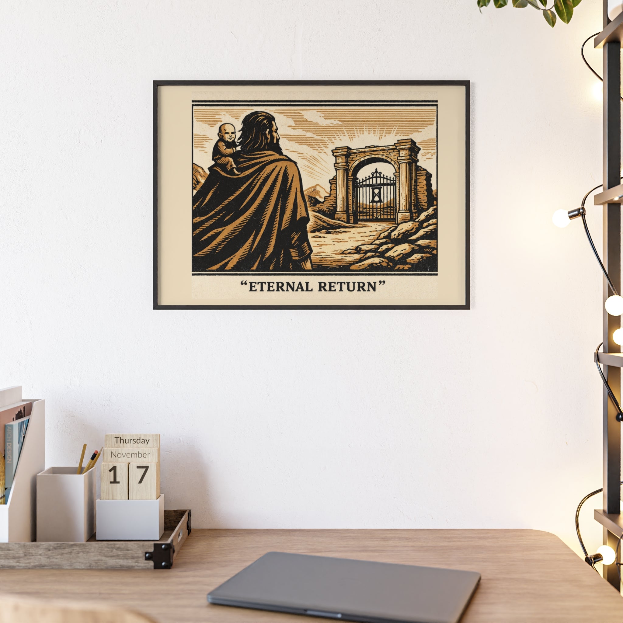 Eternal Return Philosophy Poster — Framed Wooden Wall Art