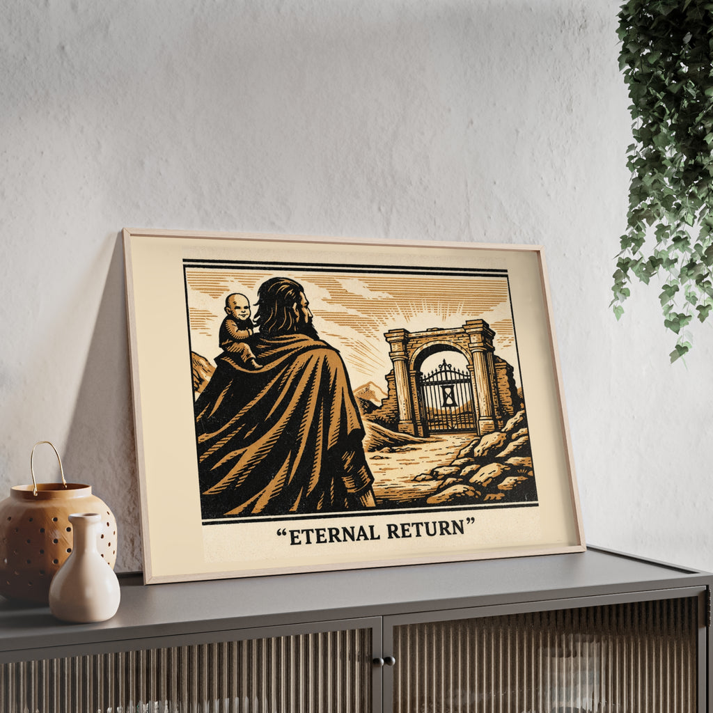 Eternal Return Philosophy Poster — Framed Wooden Wall Art