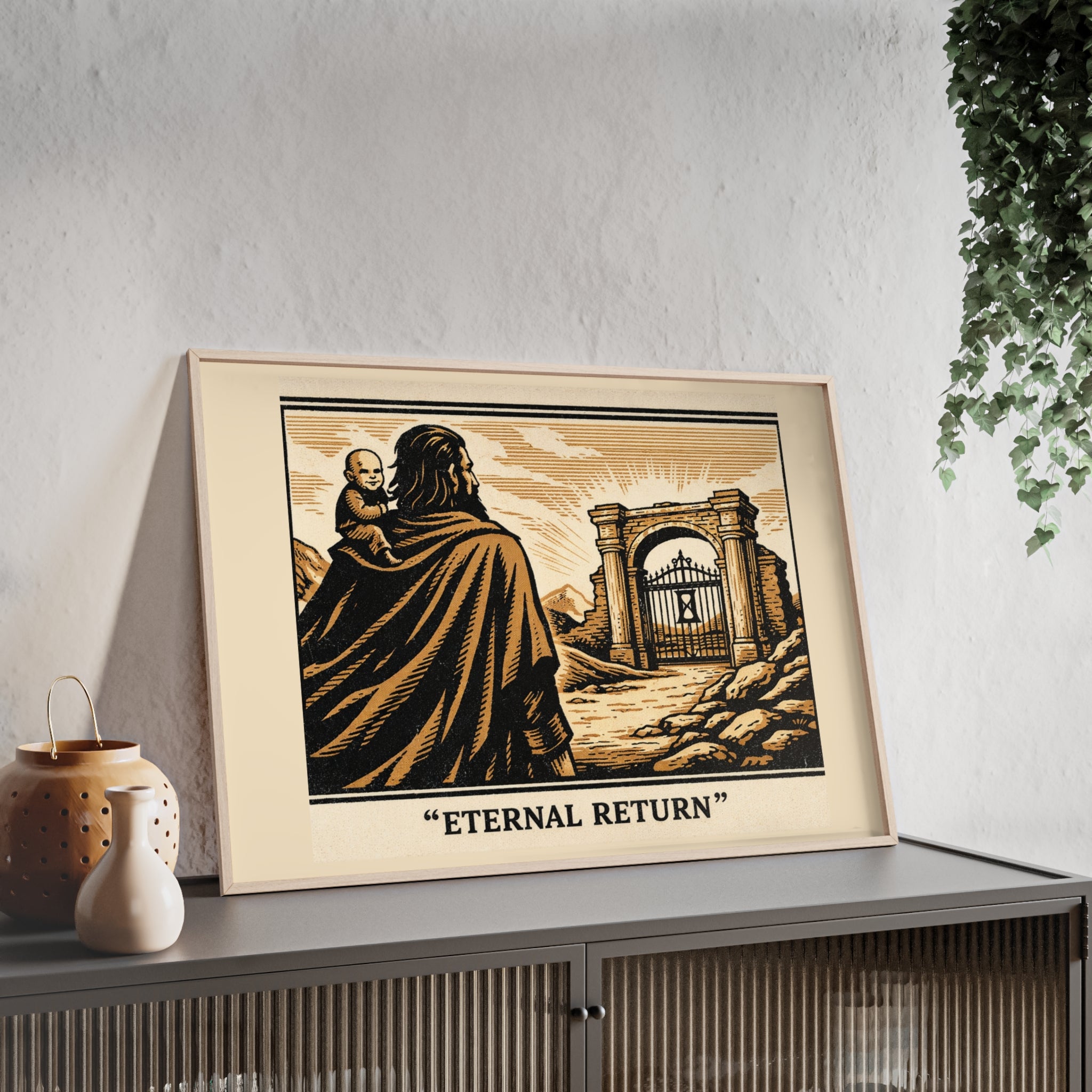Eternal Return Philosophy Poster — Framed Wooden Wall Art