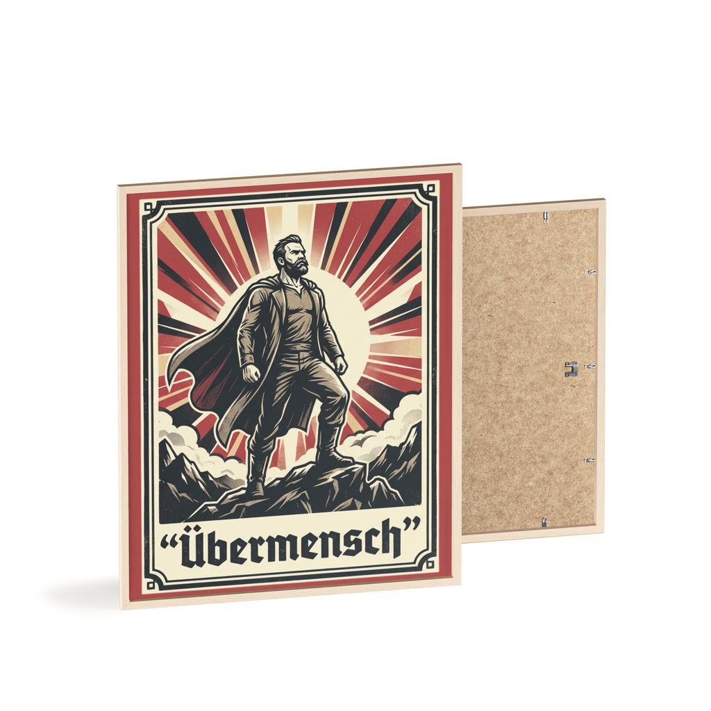 Nietzsche Übermensch Poster with Wooden Frame