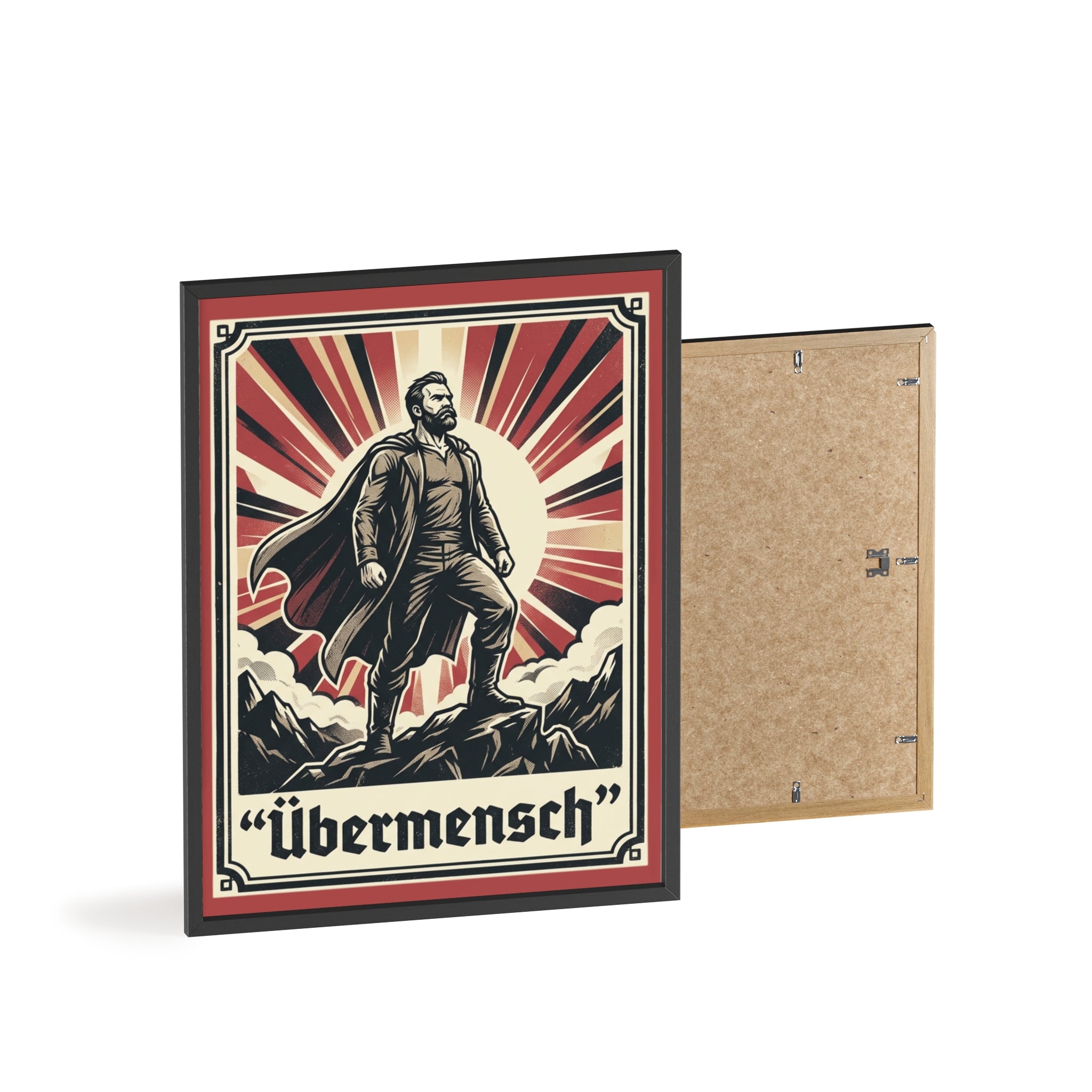 Nietzsche Übermensch Poster with Wooden Frame