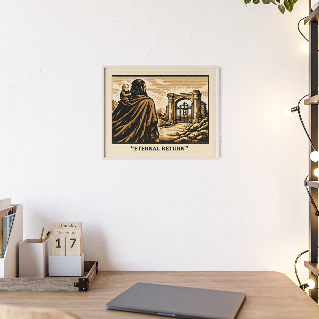Eternal Return Philosophy Poster — Framed Wooden Wall Art