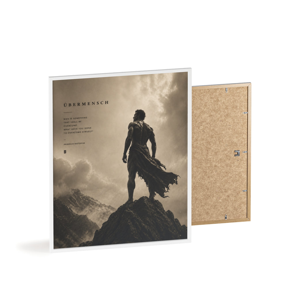 Nietzsche Übermensch Poster with Wooden Frame