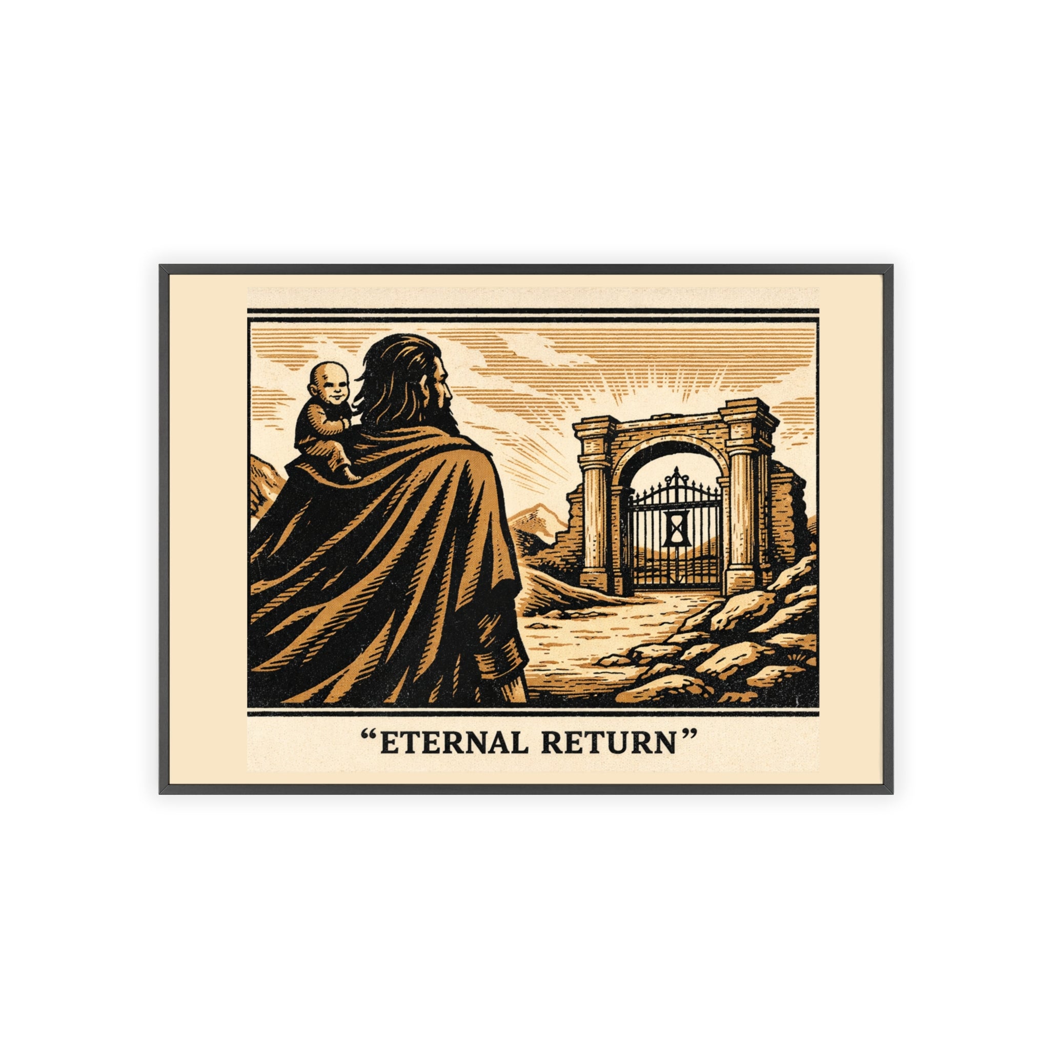 Eternal Return Philosophy Poster — Framed Wooden Wall Art