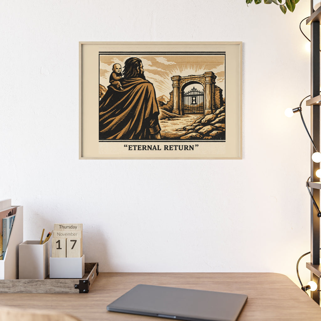 Eternal Return Philosophy Poster — Framed Wooden Wall Art