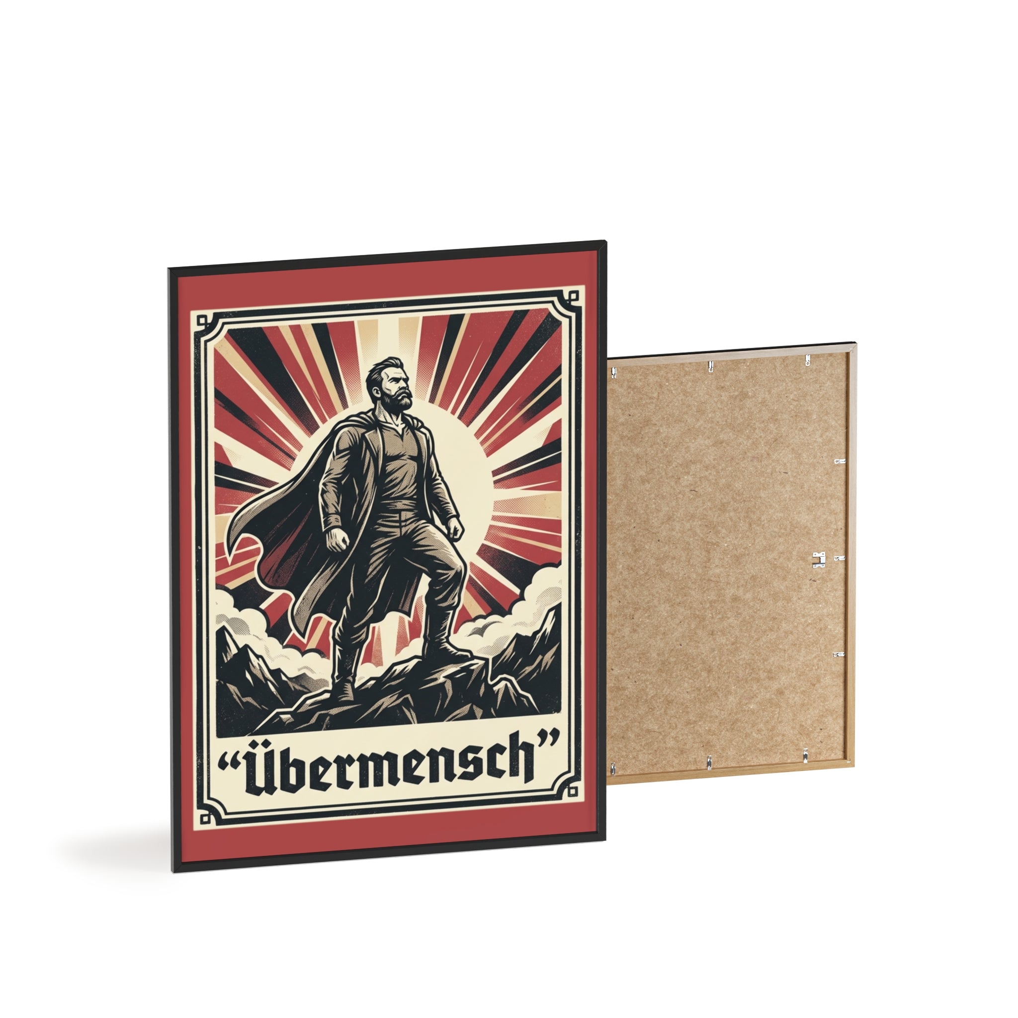 Nietzsche Übermensch Poster with Wooden Frame