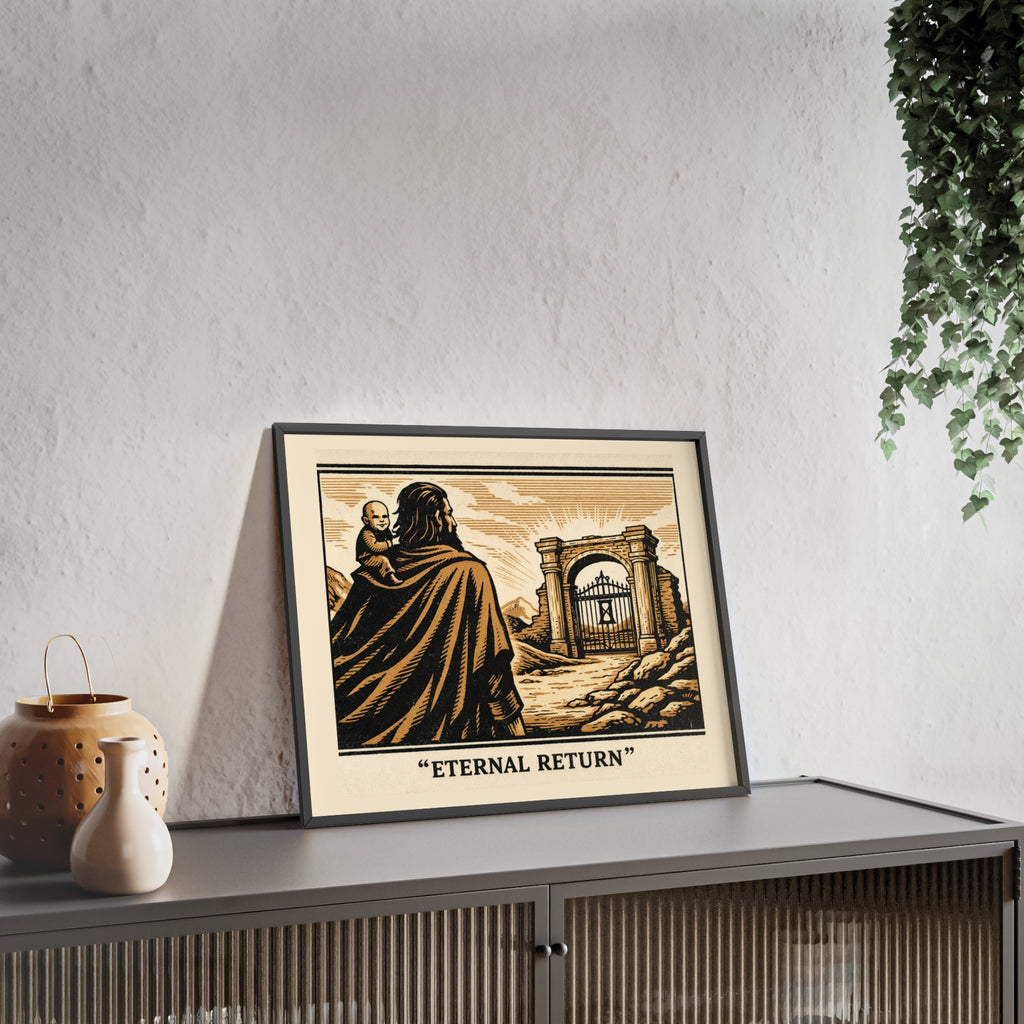 Eternal Return Philosophy Poster — Framed Wooden Wall Art
